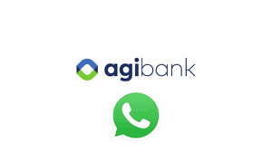 Logo Agibank e logo Whatsapp.